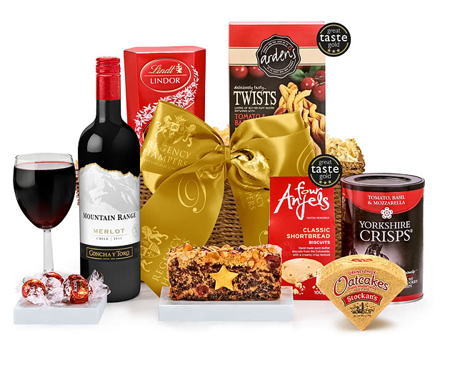 Thank You Beaufort Hamper With Red Wine